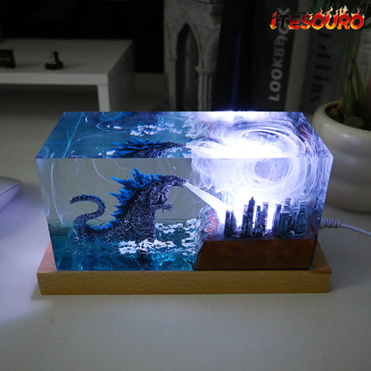 NIKOLATOY®Creative Resin Night Light Desktop Ornament - Godzilla