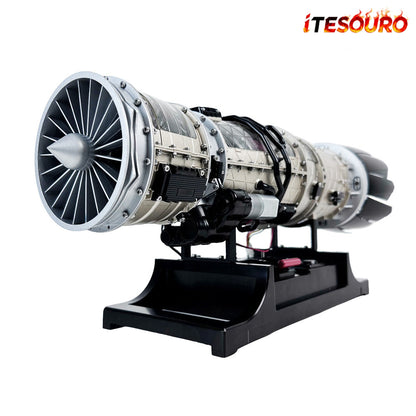 NIKOLATOY®Turbofan Engine Model Kit that Works F35 Military Fighter Jet Engine Kits 600+PCS