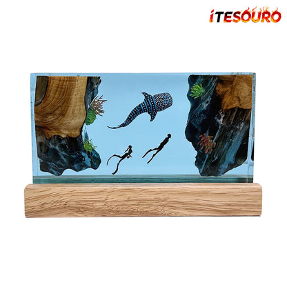 NIKOLATOY®Creative Resin Night Light Desktop Ornament - The underwater world