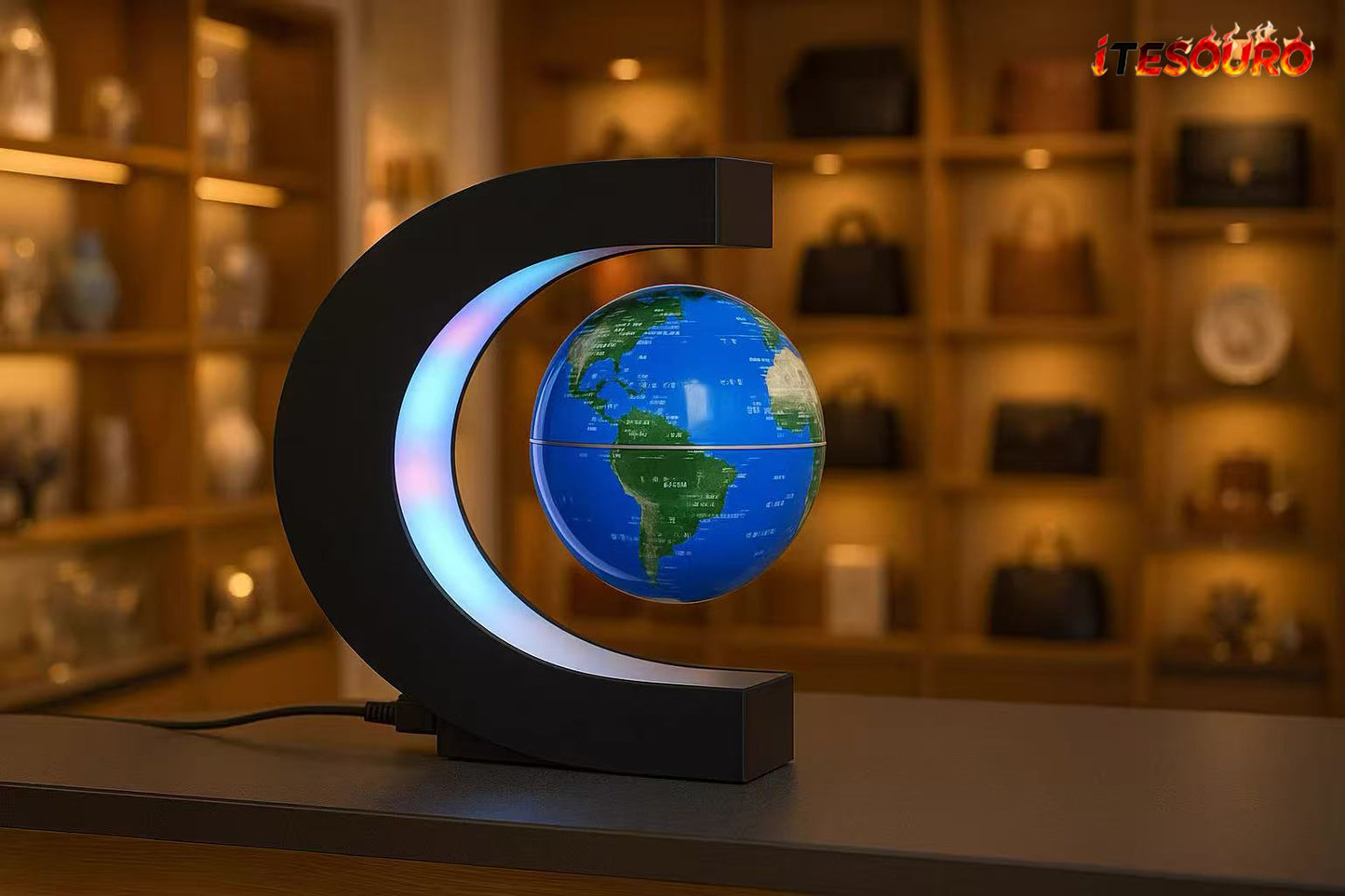 iTESOURO® High tech desktop ornaments floating earth