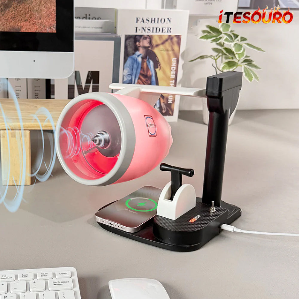 NIKOLATOY®New Dsektop JetFan - Equipped with wireless charging and humidifier