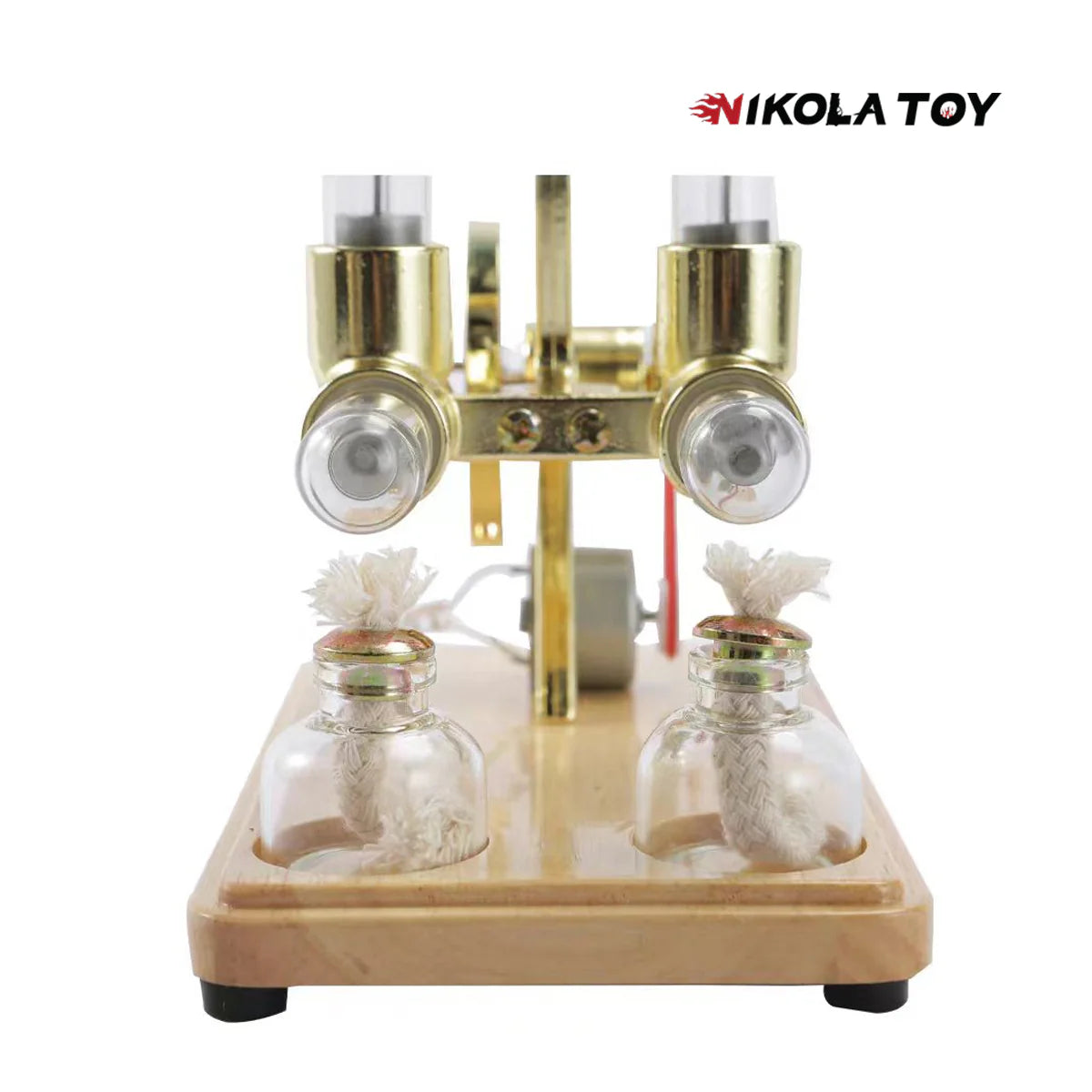 NIKOLATOY® Bamboo based twin cylinder Stirling engine