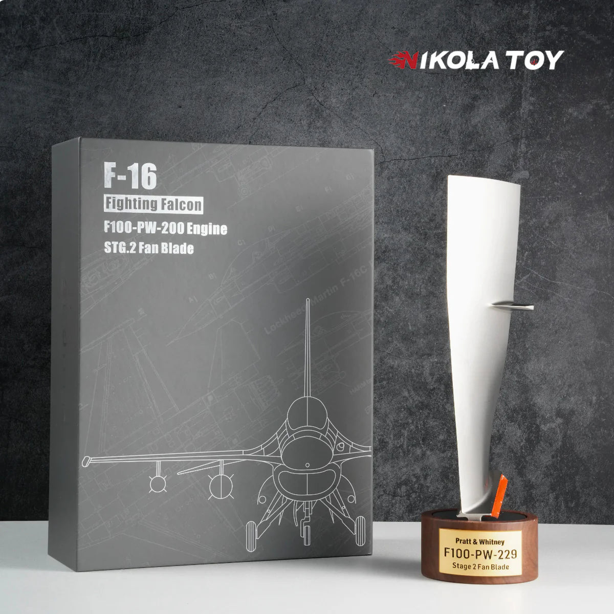 NIKOLATOY®F-16 Falcon F100-PW-229.STG.2 Fan Blade