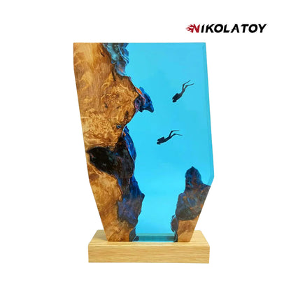 NIKOLATOY®Creative Resin Night Light Desktop Ornament - The underwater world
