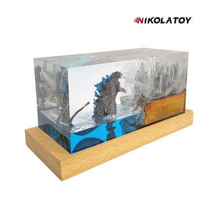 NIKOLATOY®Creative Resin Night Light Desktop Ornament - Godzilla