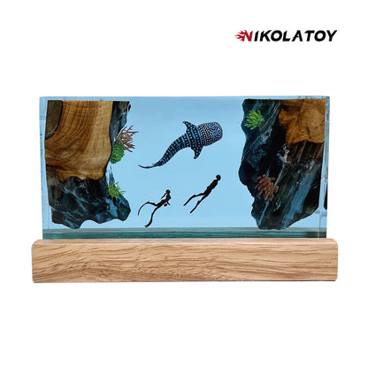 NIKOLATOY®Creative Resin Night Light Desktop Ornament - The underwater world